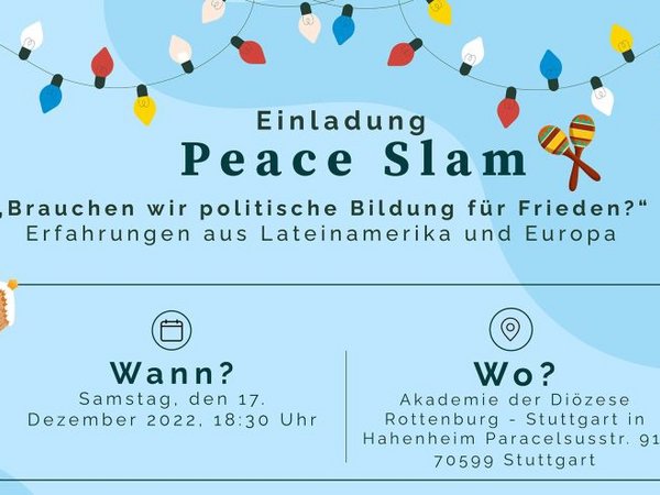 Peace Slam: Brauchen wir politische Bildung für Frieden?